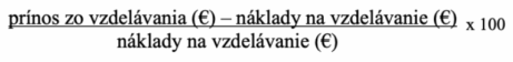 Návratnosť investície vzdelávania